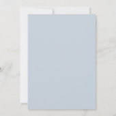 Minimalistische Kust Blauwe Trouw Uitnodiging (Achterkant)
