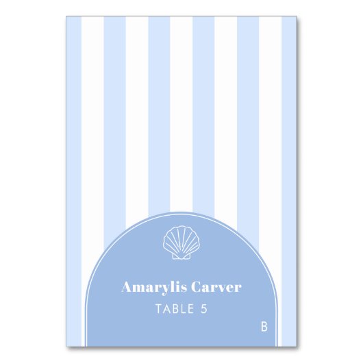 Minimalistische Kust Trouwen Individuele Plaats Ka Kaart (Voorkant)