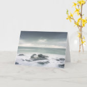 Minimalistische kustlandschap foto kaart (Gele Bloem)
