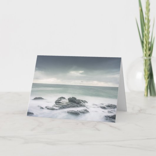 Minimalistische kustlandschap foto kaart (Voorkant)