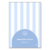 Minimalistische kusttrouwkaart individuele plaatsk kaart (Voorkant)