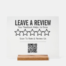 Minimalistische Laat een Google Review QR Code Acr
