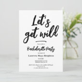 Minimalistische Laat ons wild worden Bachelorette- Kaart (Staand voorkant)