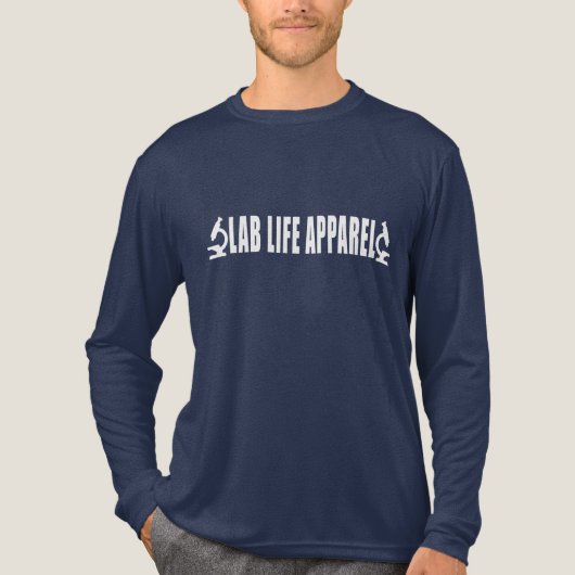 Minimalistische LabLife Microscoop Lab Techs Medis Tri-Blend Shirt (Voorkant volledig)