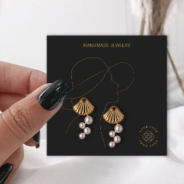 Minimalistische Lady Sieraden Oorbellen Display Vierkante Visitekaartje