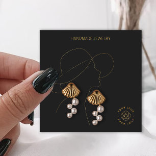 Minimalistische Lady Sieraden Oorbellen Display Vierkante Visitekaartje