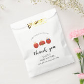 Minimalistische Ladybug Familie Baby shower Dank u Bedankzakje (Gezegeld)