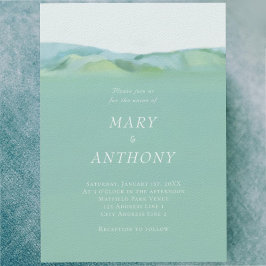 Minimalistische landelijke huwelijksuitnodiging kaart