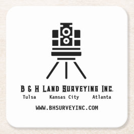 Minimalistische landenquête kartonnen onderzetters