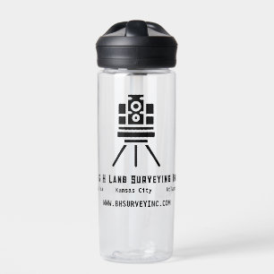 Minimalistische landenquête waterfles
