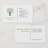 Minimalistische landschapsarchitectuur Groene boom Visitekaartje (Voorkant / Achterkant)