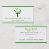 Minimalistische landschapsarchitectuur Groene boom Visitekaartje (Voorkant / Achterkant)