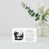 Minimalistische landschapsfotograaf visitekaartje (Staand voorkant)