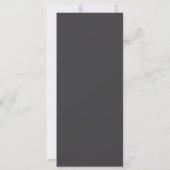 Minimalistische lange script huwelijksmenu kaart (Achterkant)