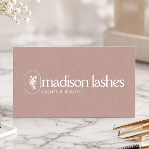 Minimalistische Lash Artist Beauty Branding Lichtr Visitekaartje