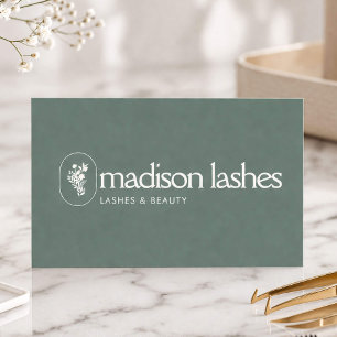 Minimalistische Lash Artist Beauty Branding Sage G Visitekaartje