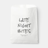 Minimalistische Late Night Bites Bruiloft Bedankzakje (Voorkant)