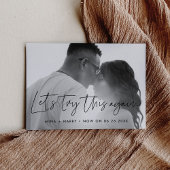 Minimalistische 'Laten we het opnieuw proberen' hu Aankondiging