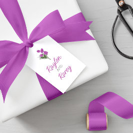Minimalistische Lathyrus bruiloft Cadeaulabel