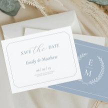 Minimalistische Laurel Monogram Wedding Save the D