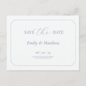Minimalistische Laurel Monogram Wedding Save the D Aankondigingskaart (Voorkant)