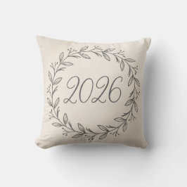 Minimalistische lauwerkrans 2026 kussen