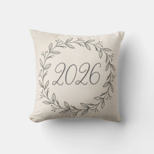 Minimalistische lauwerkrans 2026 kussen