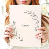 Minimalistische lauwerkrans aangepaste naam planner