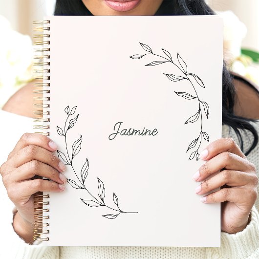 Minimalistische lauwerkrans aangepaste naam planner