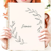 Minimalistische lauwerkrans aangepaste naam planner