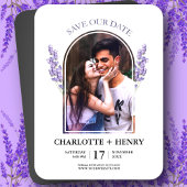 Minimalistische lavendel bruiloft Bewaar de datum Magneet