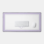 Minimalistische Lavendel Script Tweegrens Monogram Bureaumat (Keyboard & Muis)