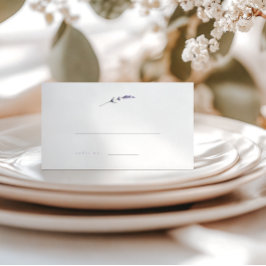 Minimalistische Lavendel Stem Wedding Escort Kaart Plaatskaartje