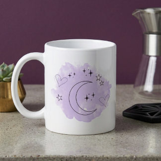 Minimalistische Lavendel Waterverf Mok