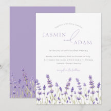 Minimalistische lavendel wilde bloem elegante trou