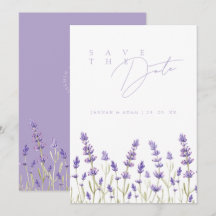 Minimalistische Lavendel Wilde Bloemen Bruiloft