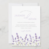 Minimalistische Lavendel Wildflowers Initialen bru Kaart (Voorkant)