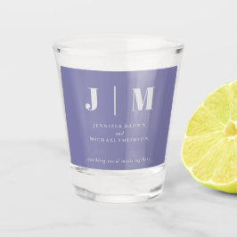 Minimalistische Lavendel Zilveren Drank Bruiloftsf Shot Glas
