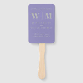 Minimalistische Lavendel Zilveren Eenvoudige Huwel Handwaaier