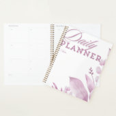 Minimalistische Lavendelblad Dagelijkse Planner (Display)