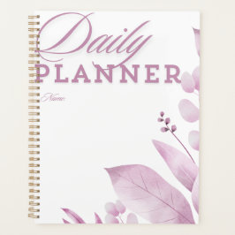 Minimalistische Lavendelblad Dagelijkse Planner