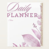 Minimalistische Lavendelblad Dagelijkse Planner (Achterkant)