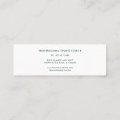 Minimalistische Lawn Tennis Professionele Sportcoa Mini Visitekaartje (Achterkant)