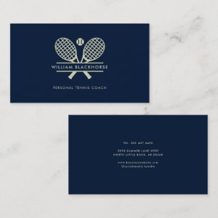 Minimalistische Lawn Tennis Professionele Sportcoa Visitekaartje