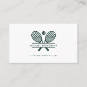 Minimalistische Lawn Tennis Professionele Sportcoa Visitekaartje (Voorkant)