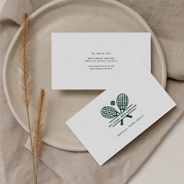 Minimalistische Lawn Tennis Professionele Sportcoa Visitekaartje