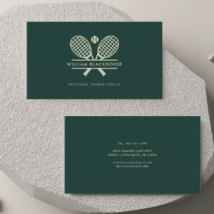 Minimalistische Lawn Tennis Professionele Sportcoa Visitekaartje