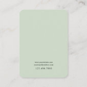 Minimalistische Leaf Line Art Sieraden Kaart Visitekaartje (Achterkant)