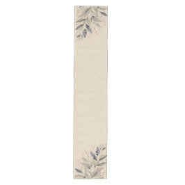 Minimalistische Leafy Elegance Tafelloper – Neutra