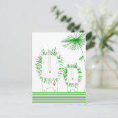 Minimalistische leeuw - groen briefkaart (Staand voorkant)